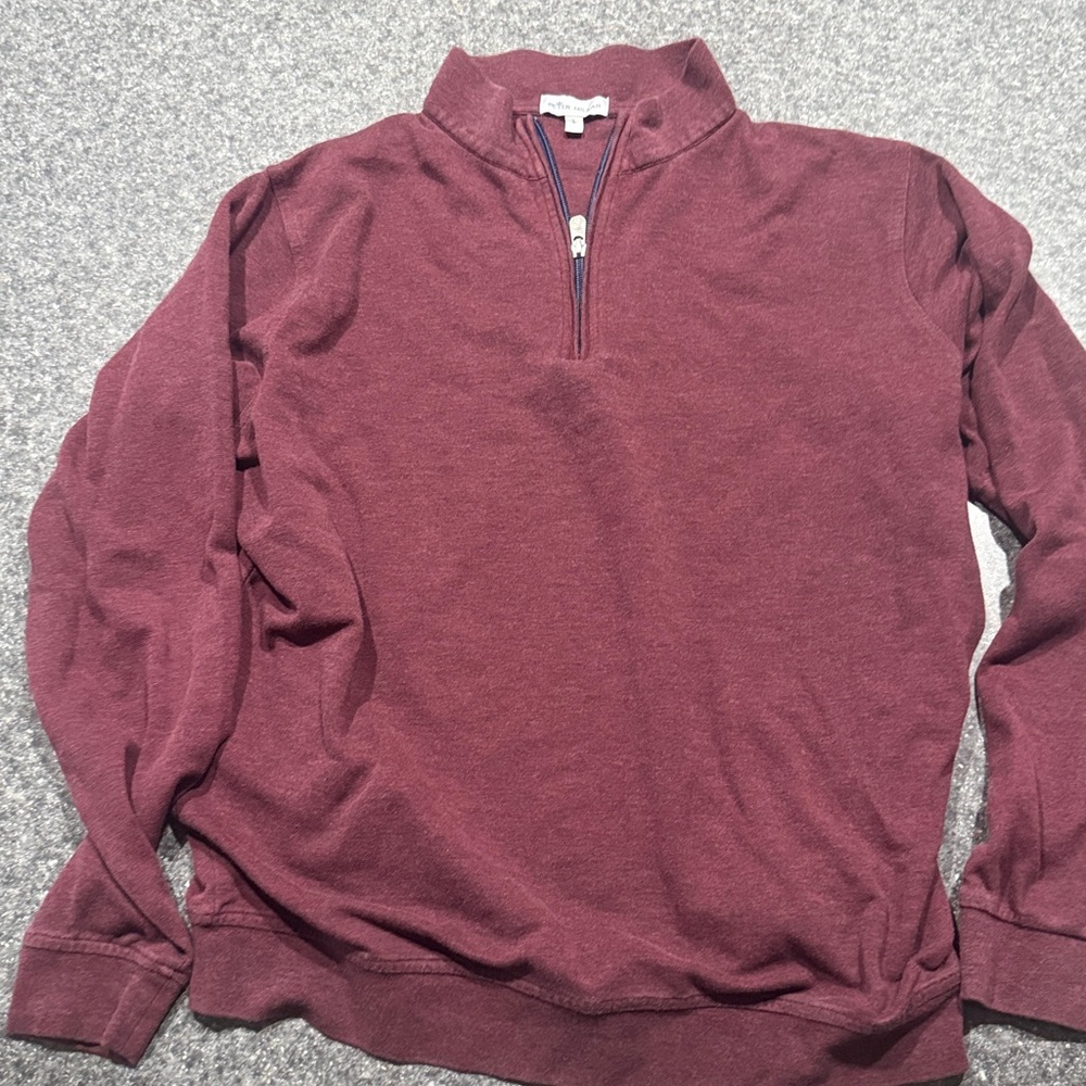 Peter Millar Men's maroon Comfort Interlock Quarter Zip Pullover